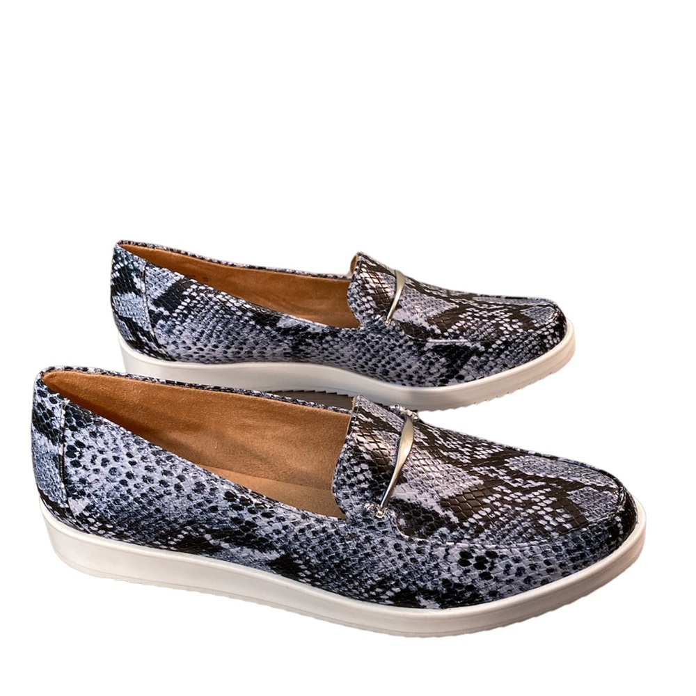 Naturalizer Ranger Slip On Snake Print Blue Loafer Casual Size 9